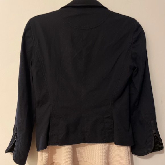 Armani Exchange Black Crop Blazer Zipper Detail - Picture 6 of 7